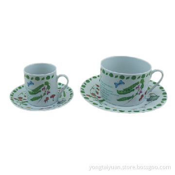 Tea/Coffee Cup and Saucer Set for Promotional Purposes, Popular Shape, Fresh Vegetables Designs